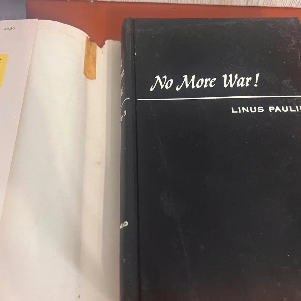 No More War! Linus Pauling 1958‎ Hardcover Dust Jacket 3rd Print Science History